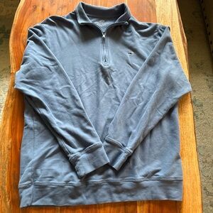 Vineyard Vine’s Men's Blue 1/4 Zip Sweater Large